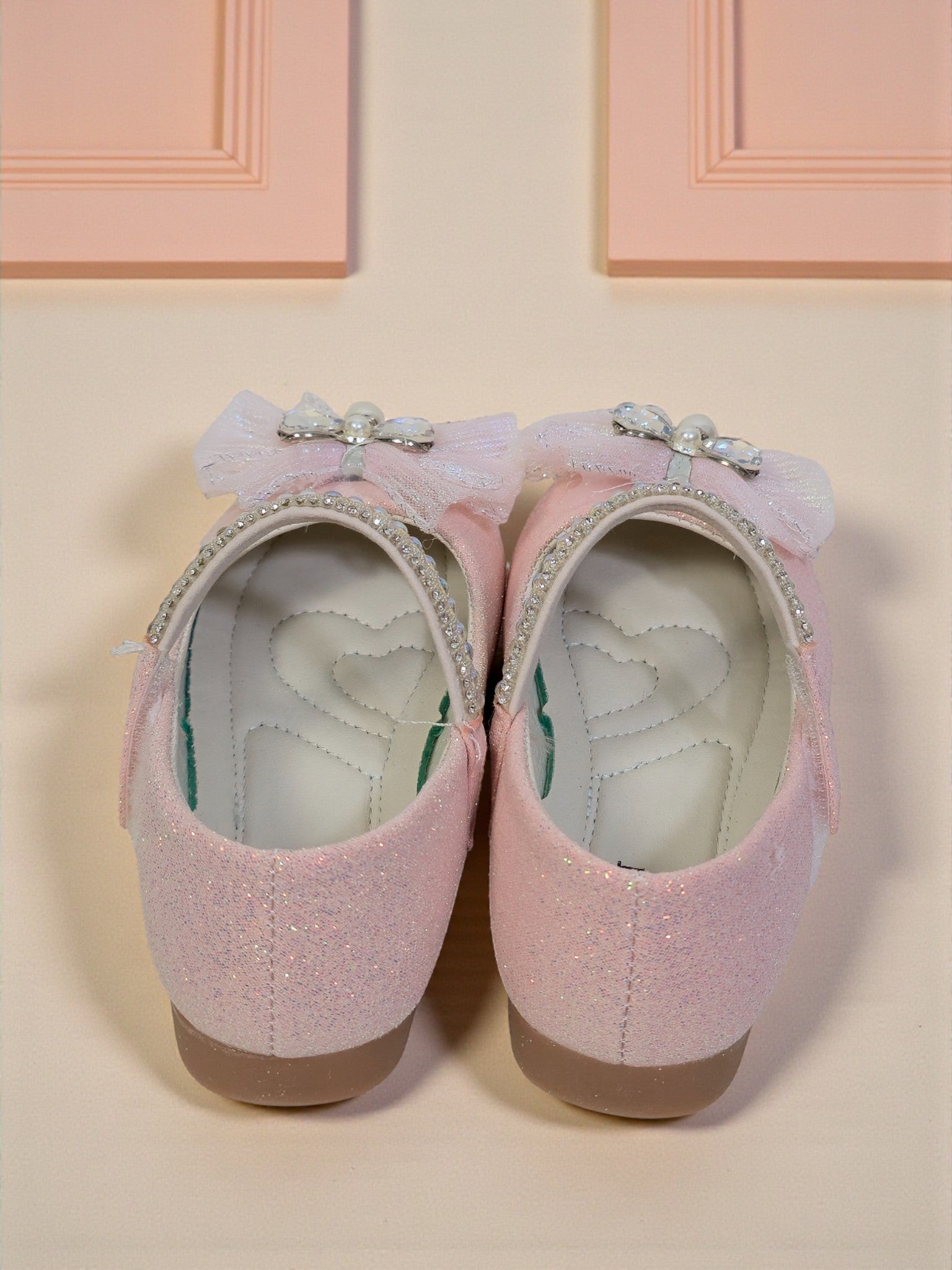 Girls Sparkle Bow Shoes