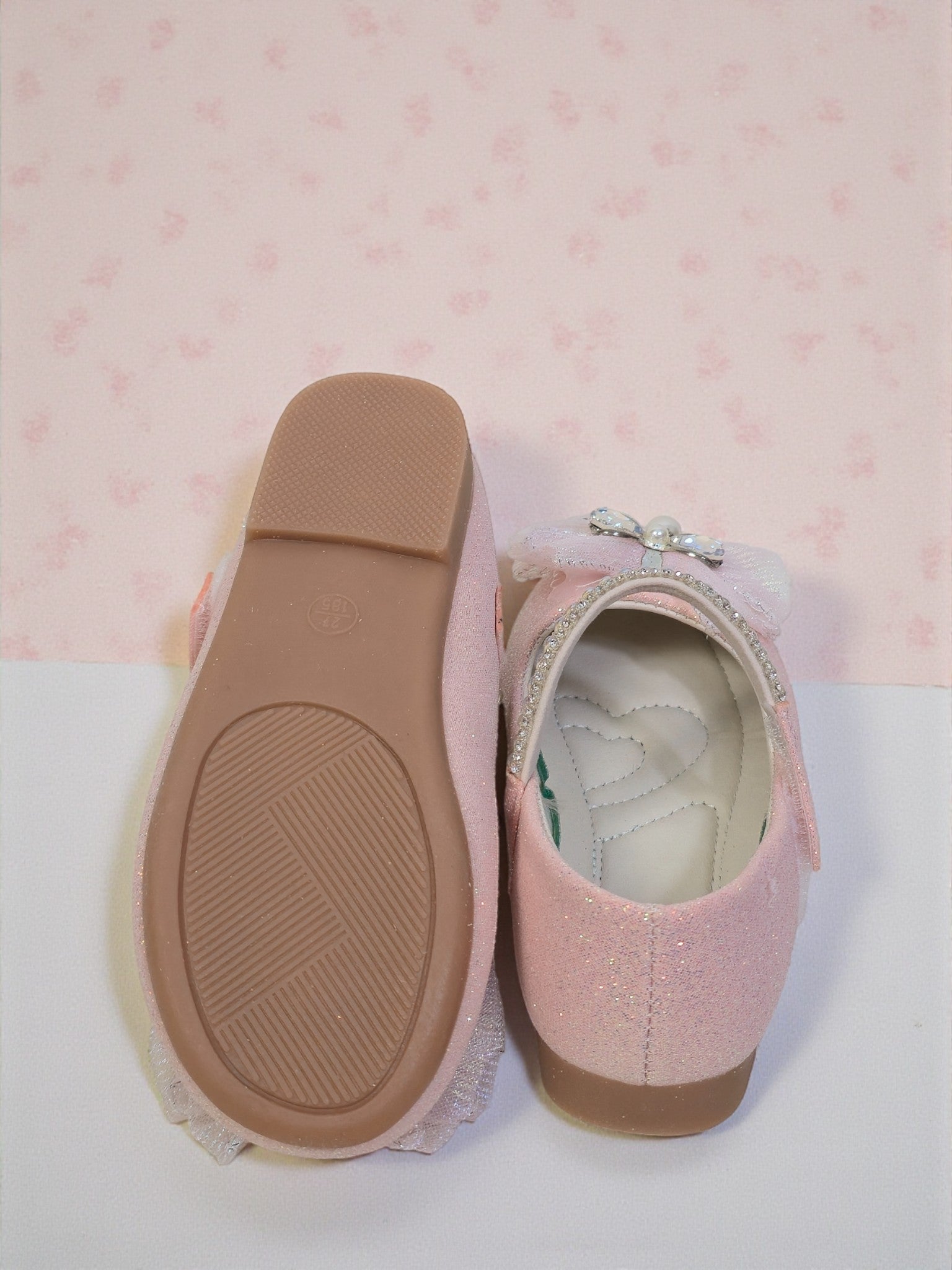 Girls Sparkle Bow Shoes