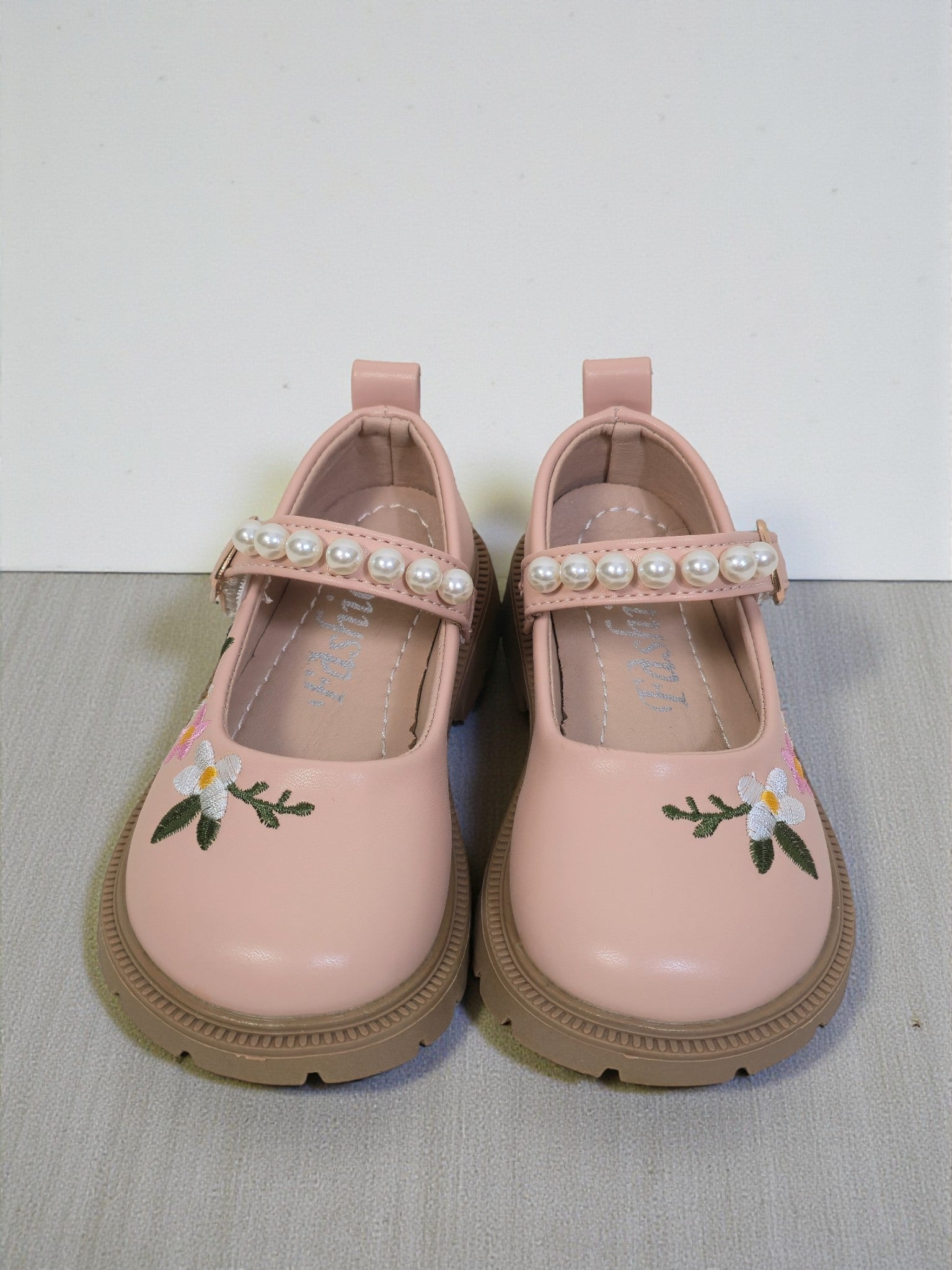 Girls Floral Pearl Mary Jane Shoes