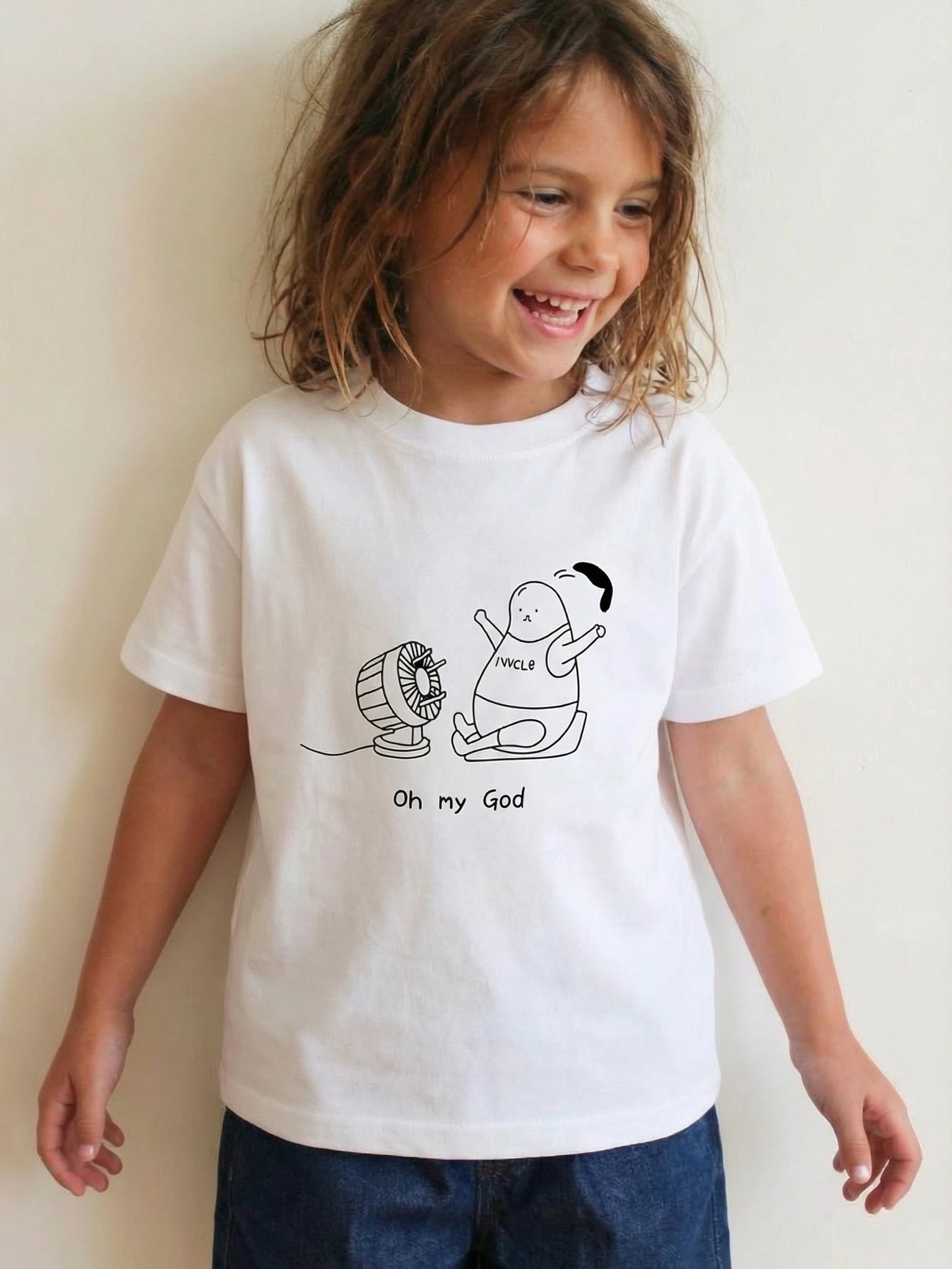 Kids Funny Line-Art Graphic Tee