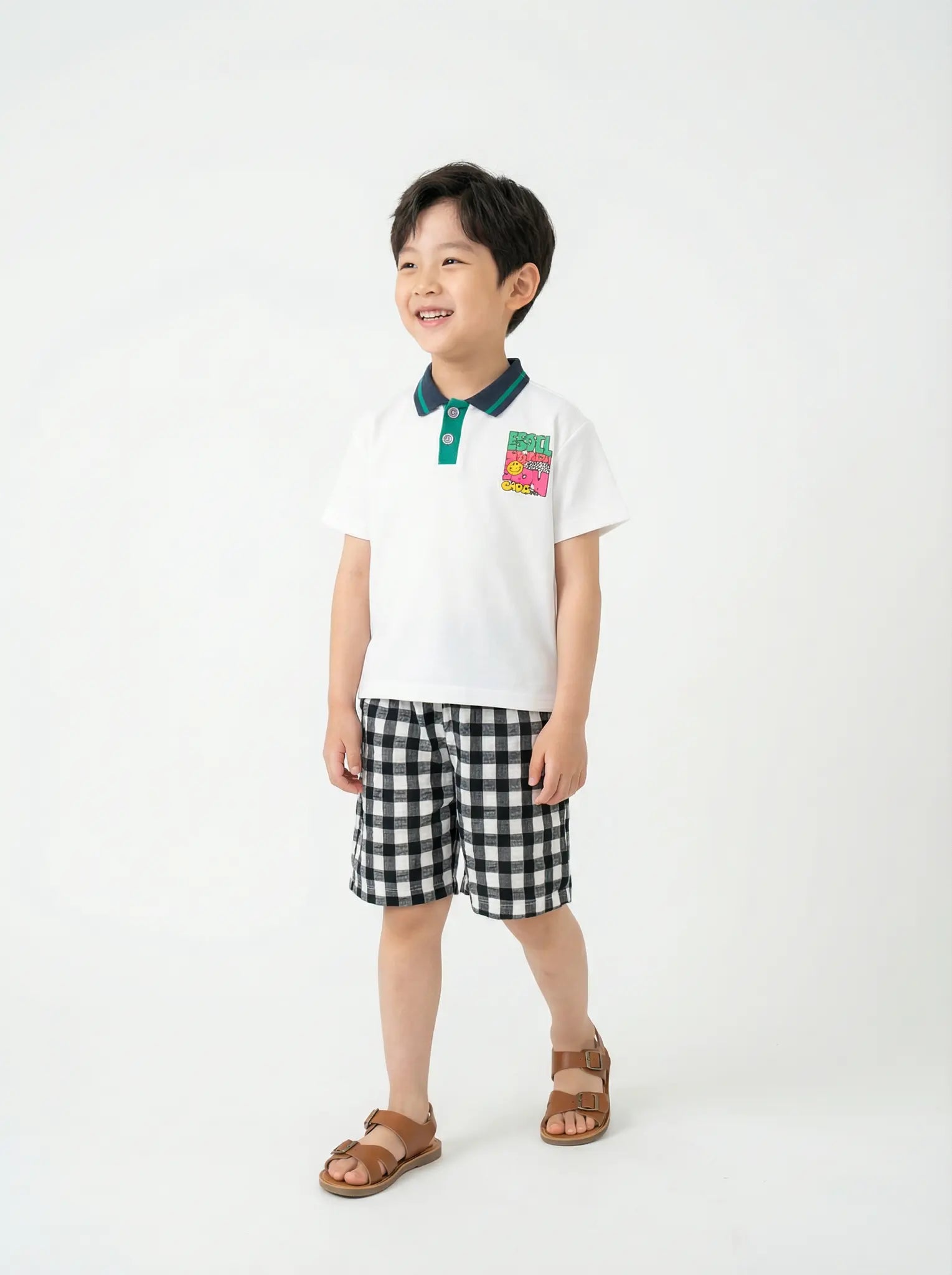 Retro Graphic Kids Polo Shirt